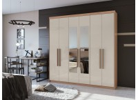 ARMOIRE LIBRA (4PCS) 6 PTS + 2 MIRROR CARVALLO NA